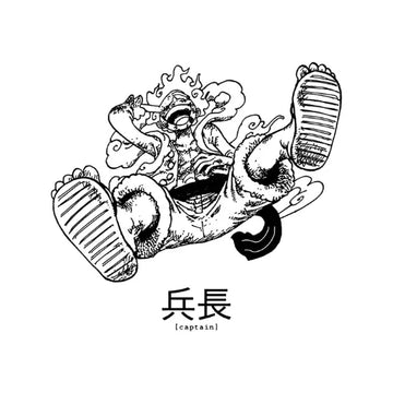 Monkey D. Luffy Gear 5 One Piece Semi Permanent Tattoo