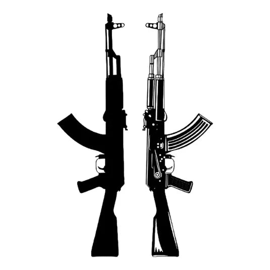 Twin AK-47 Semi-Permanent Tattoo – Stay Tatt