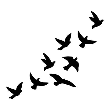 Flying Birds Semi Permanent Tattoo