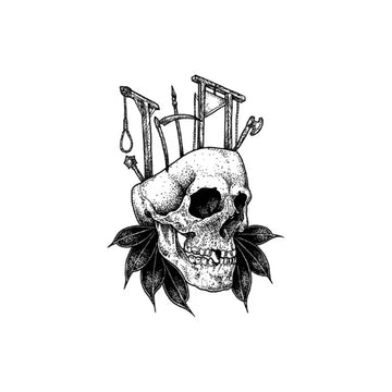 Skull & Guillotine Semi Permanent Tattoo
