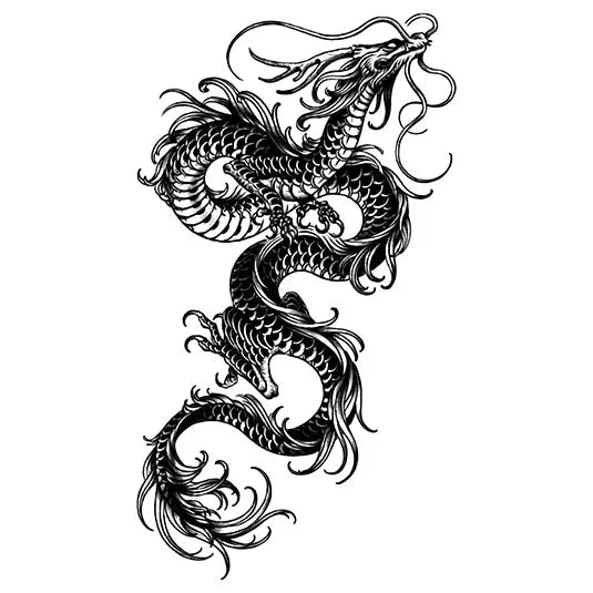 Eastern Dragon Semi-Permanent Tattoo – Mythic Asian Art | Stay Tatt