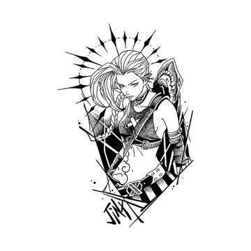 Jinx Arcane Semi Permanent Tattoo