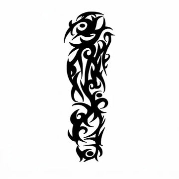 Tribal Flame Sleeve Tattoo