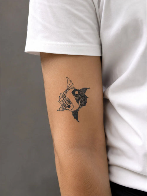 Yin Yang Koi Fish Tattoo