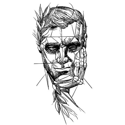 Shattered Illusion Semi-Permanent Tattoo – Surreal Face | Stay Tatt