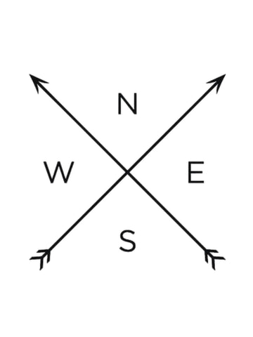 Crossed Arrows Compass Tattoo