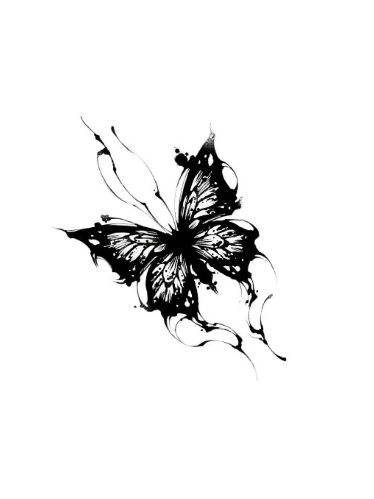 Ink Splash Butterfly Tattoo