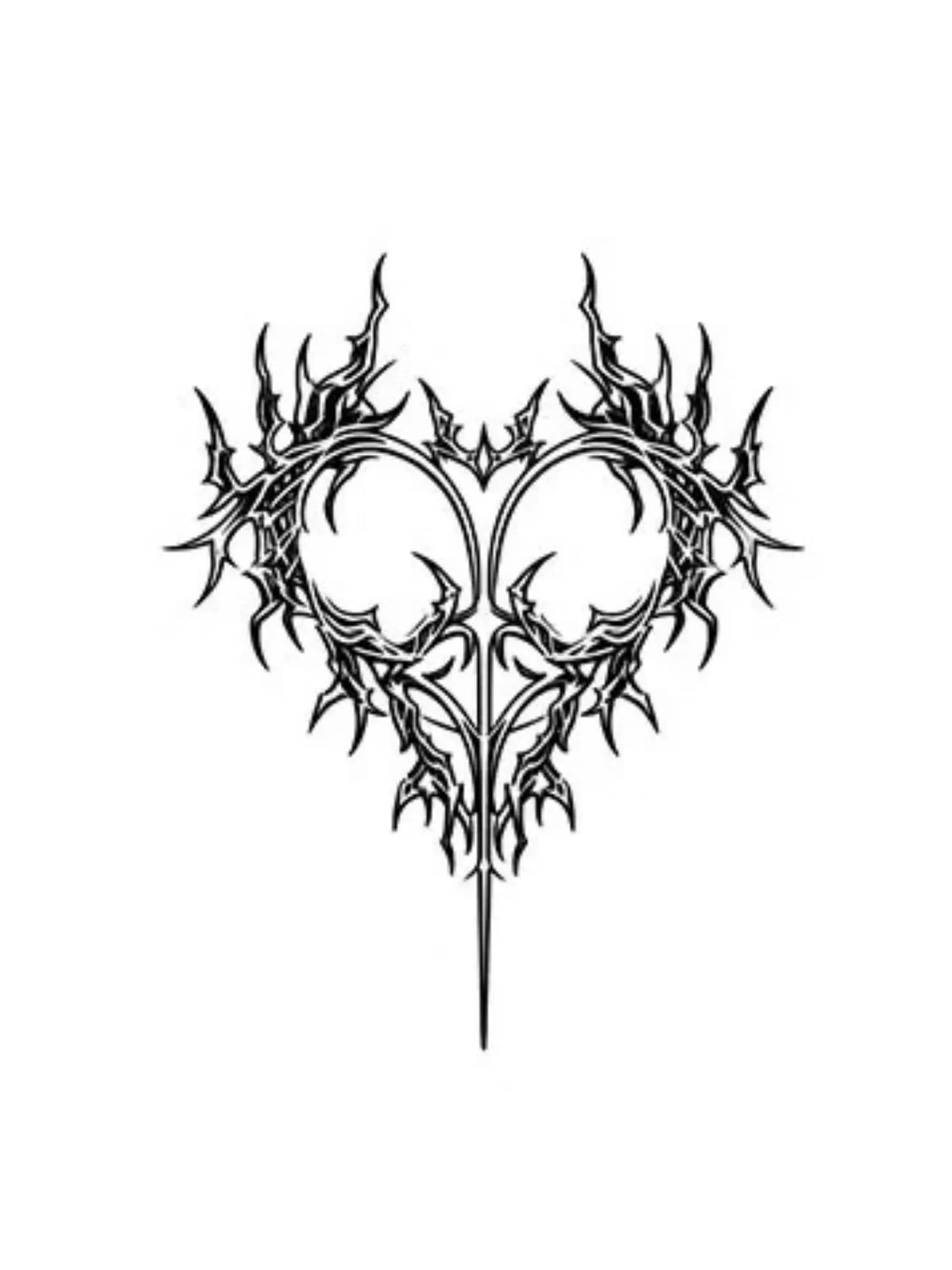 Cyber Sigilism Heart Tattoo