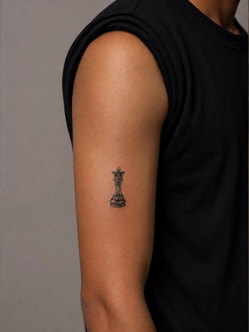 King Chess Piece Crown Tattoo