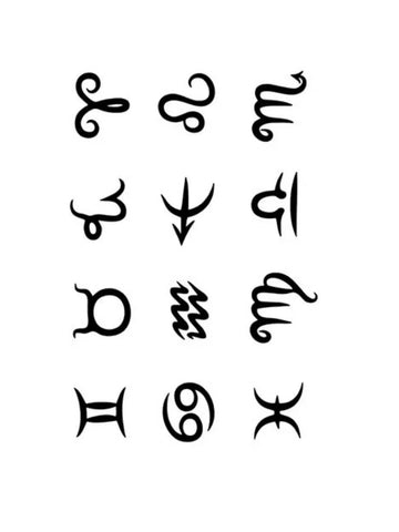 Zodiac Signs Mini Tattoo Pack