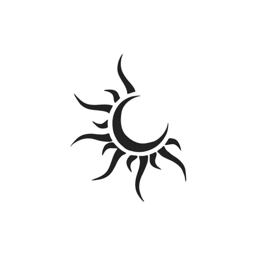 Crescent Sun – Semi-Permanent Tattoo