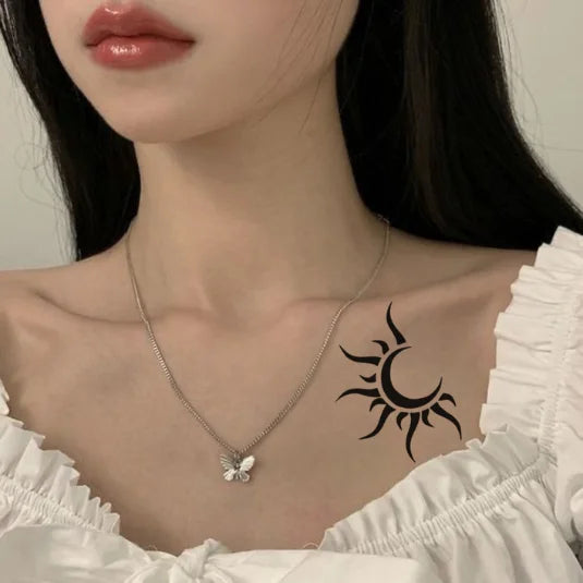 Crescent Sun – Semi-Permanent Tattoo