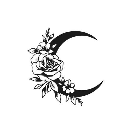 Moon Rose – Semi-Permanent Tattoo