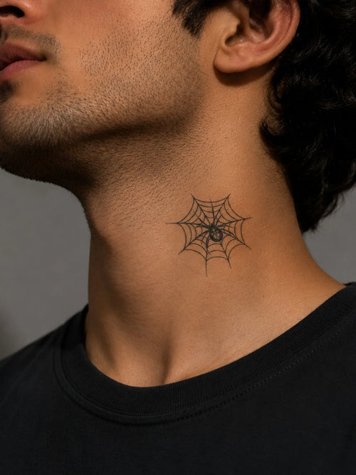 Mini Spider Web Tattoo