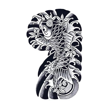 KOI FISH (Shoulder and arm) - Stay Tatt | Temporary Tattoos 