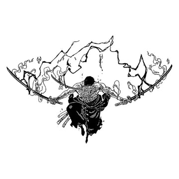 Roronoa Zoro - One Piece - Semi Permanent Tattoo