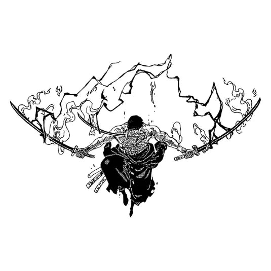 Roronoa Zoro - One Piece - Semi Permanent Tattoo