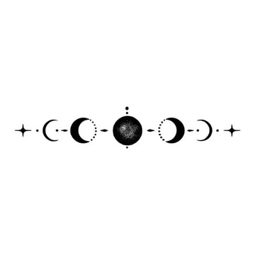 Aesthetic Moon Phases Semi Permanent Tattoo