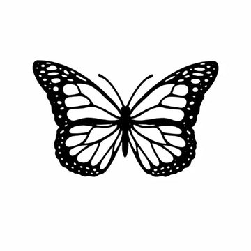 Monarch Butterfly Silhouette -Semi Permanent Tattoo