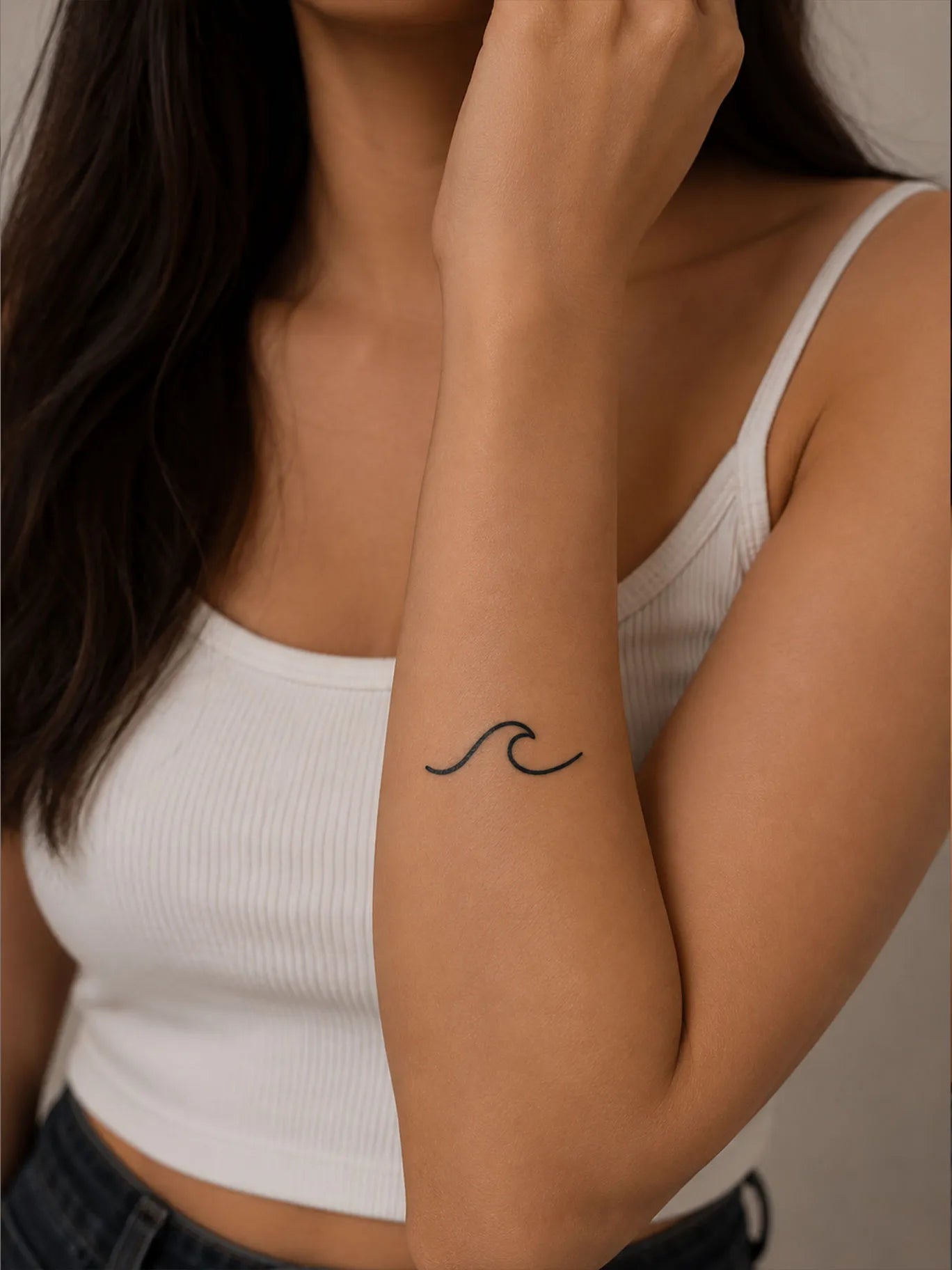 Minimalist Wave Tattoo