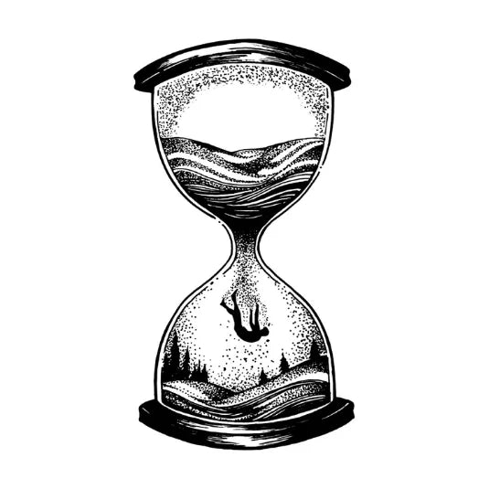 Hourglass Semi Permanent Tattoo