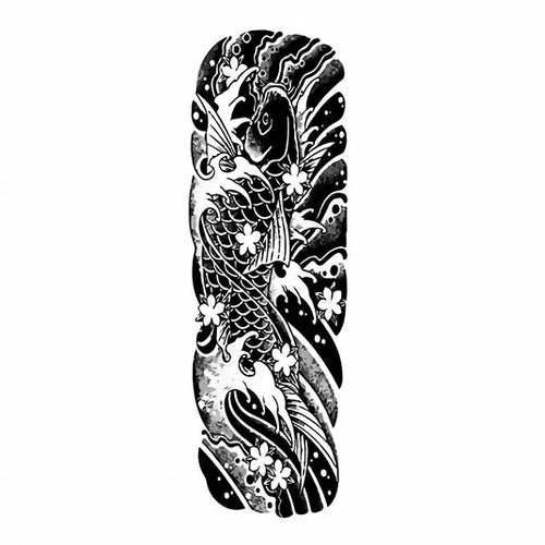Koi Wave Sleeve Tattoo