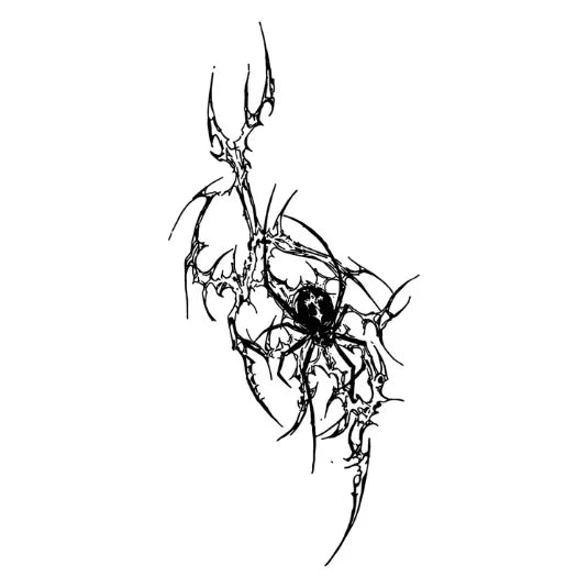 Spider Web Semi Permanent Tattoo