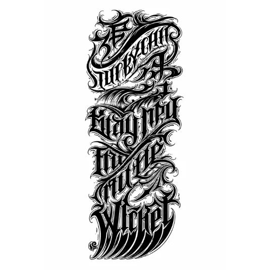 Gothic calligraphy Full Sleeve