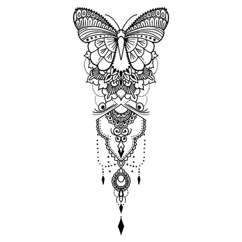 Mandala Butterfly Tattoo