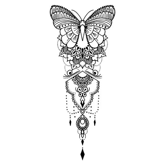 Mandala Butterfly Tattoo