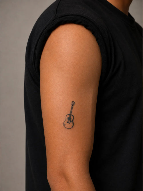 Mini Guitar Tattoo