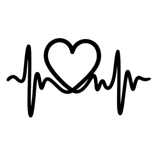 Heartbeat Semi-Permanent Tattoo – Minimal Pulse Line Art | Stay Tatt