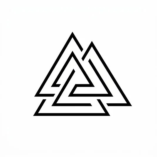 Valknut Triangles Tattoo