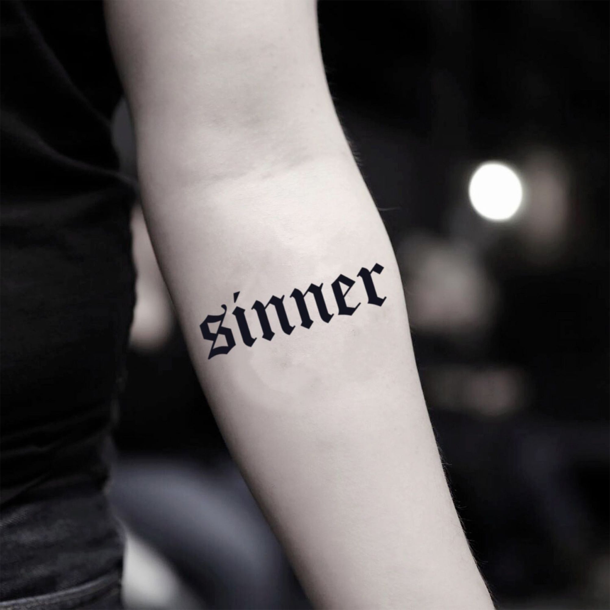 SINNER - Stay Tatt | Temporary Tattoos 