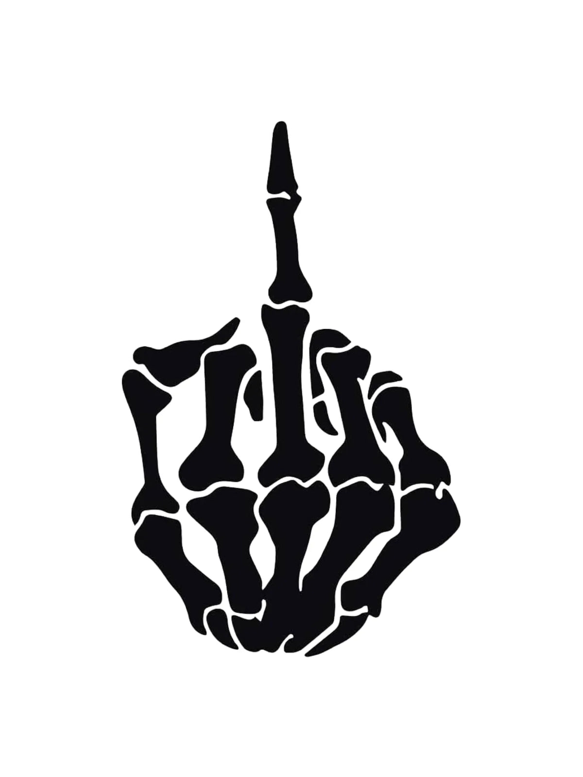 Skeleton Middle Finger Tattoo