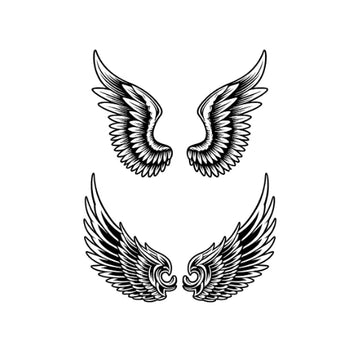 Angel Wings Pack of 2 Semi-Permanent Tattoo – Back Piece | Stay Tatt