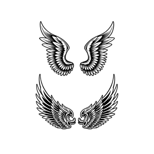 Angel Wings Pack of 2 Semi-Permanent Tattoo – Back Piece | Stay Tatt