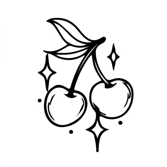 Little Cherry Semi-Permanent Tattoo – Finger Tattoo Art | Stay Tatt