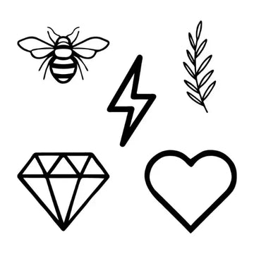Bold Icons Semi Permanent Tattoo Pack