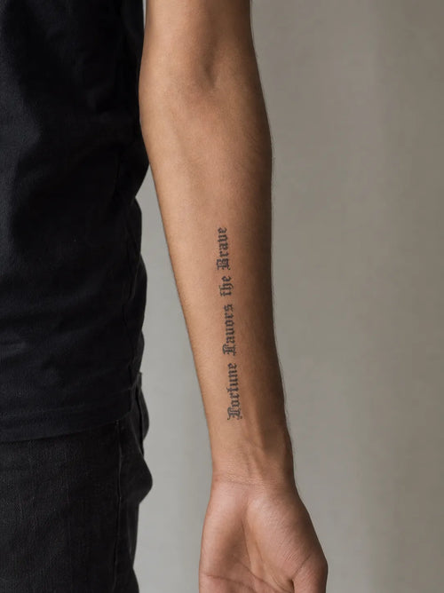 Fortune Favours the Brave Tattoo