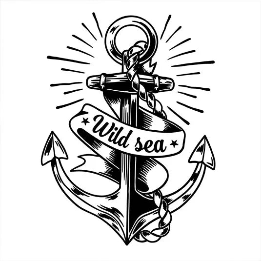 Wild Sea Anchor Tattoo