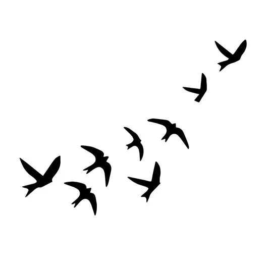 Liberty Birds Semi-Permanent Tattoo – Minimal Flight Art | Stay Tatt