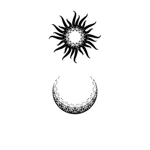 Crescent Sun Tattoo