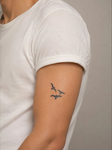 Three Flying Birds Tattoo