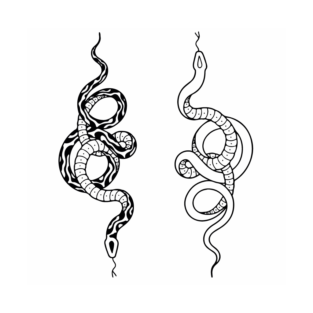 SNAKE TATTOO (PACK OF 2) - Stay Tatt | Temporary Tattoos 