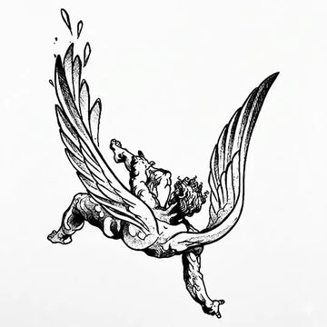 Fall of Icarus Semi-Permanent Tattoo – Mythic Greek Art | Stay Tatt