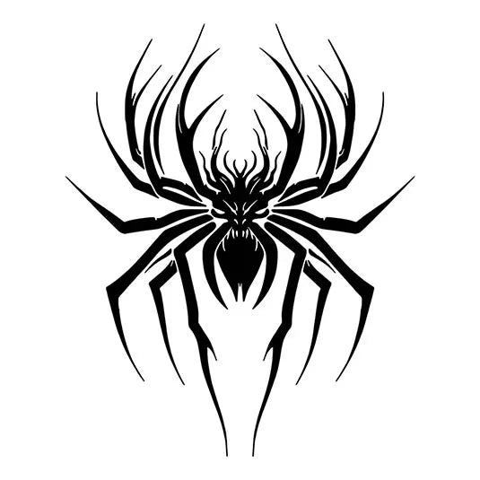 Venom Spider Semi-Permanent Tattoo – Tribal Symbol Art | Stay Tatt