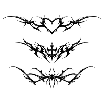 Gothic Tribal Band Semi Permanent Tattoo Set