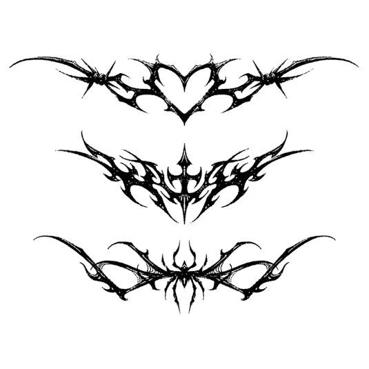 Gothic Tribal Band Semi Permanent Tattoo Set