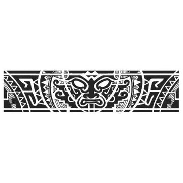 Maori Tribal Mask Armband Tattoo
